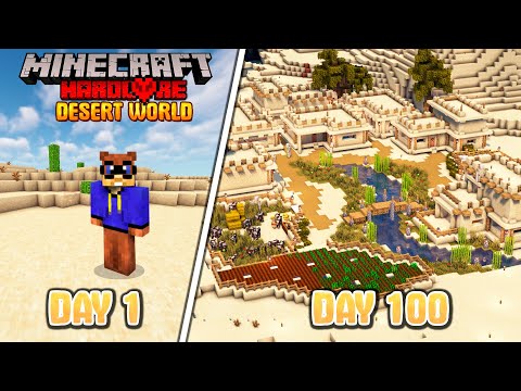 I Survived 100 Days In A DESERT ONLY World In Minecraft Hardcore! (Full Movie)