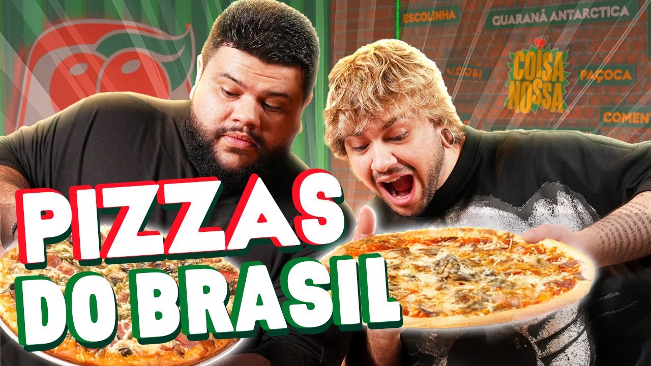 PROVANDO PIZZAS REGIONAIS: VOCÊ SABE DE ONDE ELAS SÃO? | Brino e Quatroque são Coisa Nossa