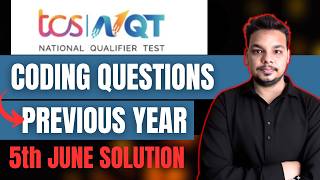 TCS NQT Coding Questions Solutions | Previous Year Coding Questions |TCS NQT Coding Preparation 2026