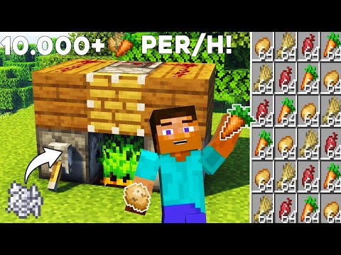 ULTRA VERİMLİ PATATES HAVUÇ NANO FARMI !!! Minecraft Nano Farm Nasıl Yapılır | Minecraft Sistemler