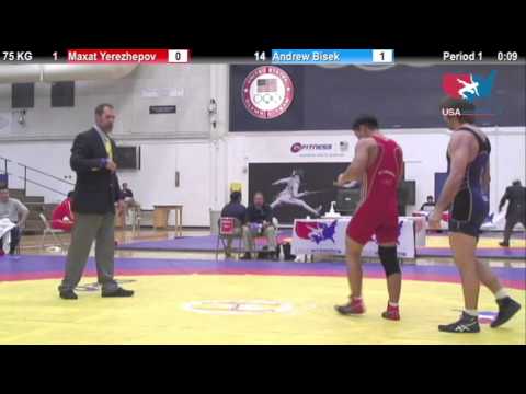 Dual #7 - 75 KG - Maxat Yerezhepov (KAZ) vs. Andrew Bisek (USA #1)