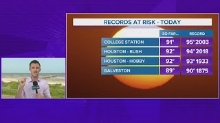 Tracking the heat: Galveston on the verge of record-breaking temps