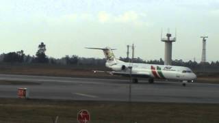 preview picture of video '【660】Porto - Landing: Madrid✈ === TAP Portugal (PGA), Fokker 100'