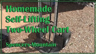 Homemade Two Wheeler Self Lifting Cart Winch Cable Lift