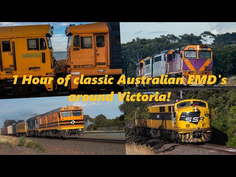 1 Hour of classic Australian EMDs hauling freight around Victoria!