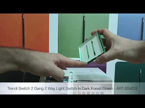 Unboxing the Trendi Switch 2 Gang 2 Way Chrome Rocker Light Switch in Dark Green - ART-SS4DG