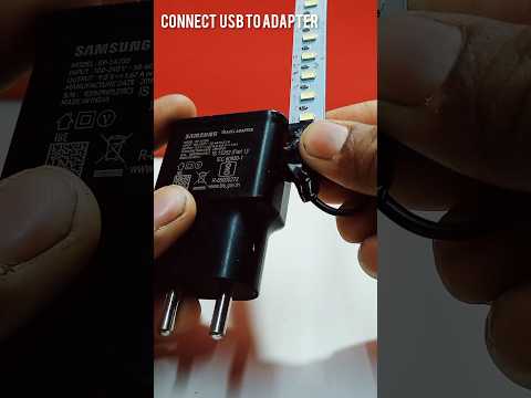 Emergency LED light  using adapter and led streep USB cable by electrical shorts