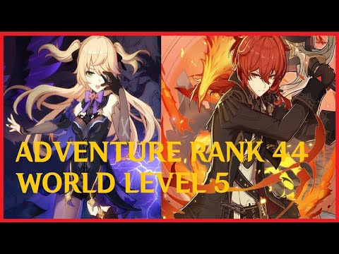 Genshin Impact - Lv. 80 Fischl and Diluc VS World Level 5 Elite Bosses