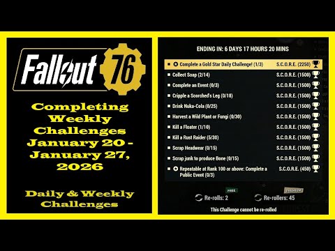Completing Weekly Challenges From January 20 To January 27, 2026 - Fallout 76 Weekly Challenges