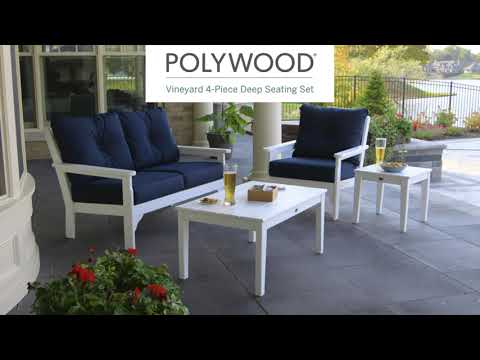 POLYWOOD Vineyard 4-Piece Deep Seating Set - PWS317-2