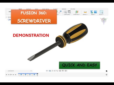 Fusion 360: How to make a Screwdriver with CAD