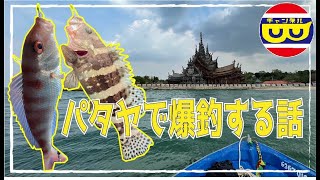 【タイで魚釣り】パタヤで昼間の楽しみ方！ハタ、イトヨリダイ、イカ、いろいろ釣れるよ！
