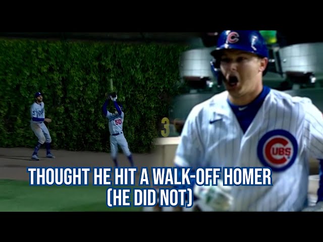 Joc Pederson thinks he hit a walk-off homer but didn't, a breakdown