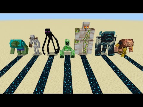 Sculk Generation by All Mutant creatures in Minecaft - Which Mutant Mob Will generate more Sculk?
