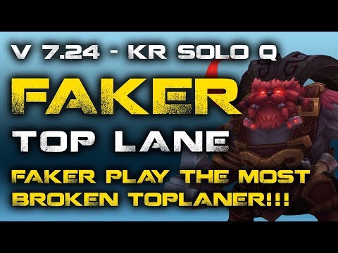 SKT T1 Faker Plays Ornn Top || KR Solo Q || SKT T1 Replays