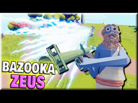 BAZOOKA ZEUS vs Every Faction - TABS Unit Creator Update Mod Gameplay