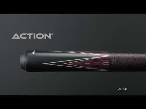 Action IMP68 Impact Pool Cue - HD Rotating 360 Degree Wide View