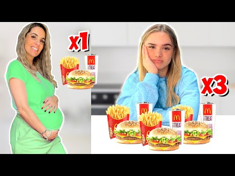 I ATE 3X MY PREGNANT MUM'S DIET FOR A DAY!