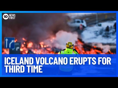 Volcano Erupts Near Grindavik, Iceland | Ten News First