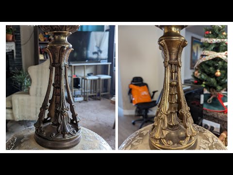 Restoring and Polishing Brass Vintage Mid Century Hollywood Regency Bubble Lamps