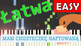 🎹 Mam chusteczkę haftowaną - Piano Tutorial (łatwa wersja) 🎵 NUTY W OPISIE 🎼
