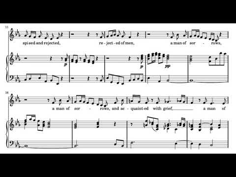 He was despised (Messiah - G.F. Händel) Score Animation