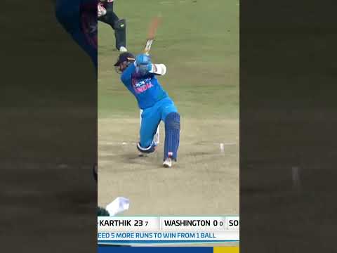 nidhas trophy 🏆 final last ball six win the match dinesh Karthik the boss