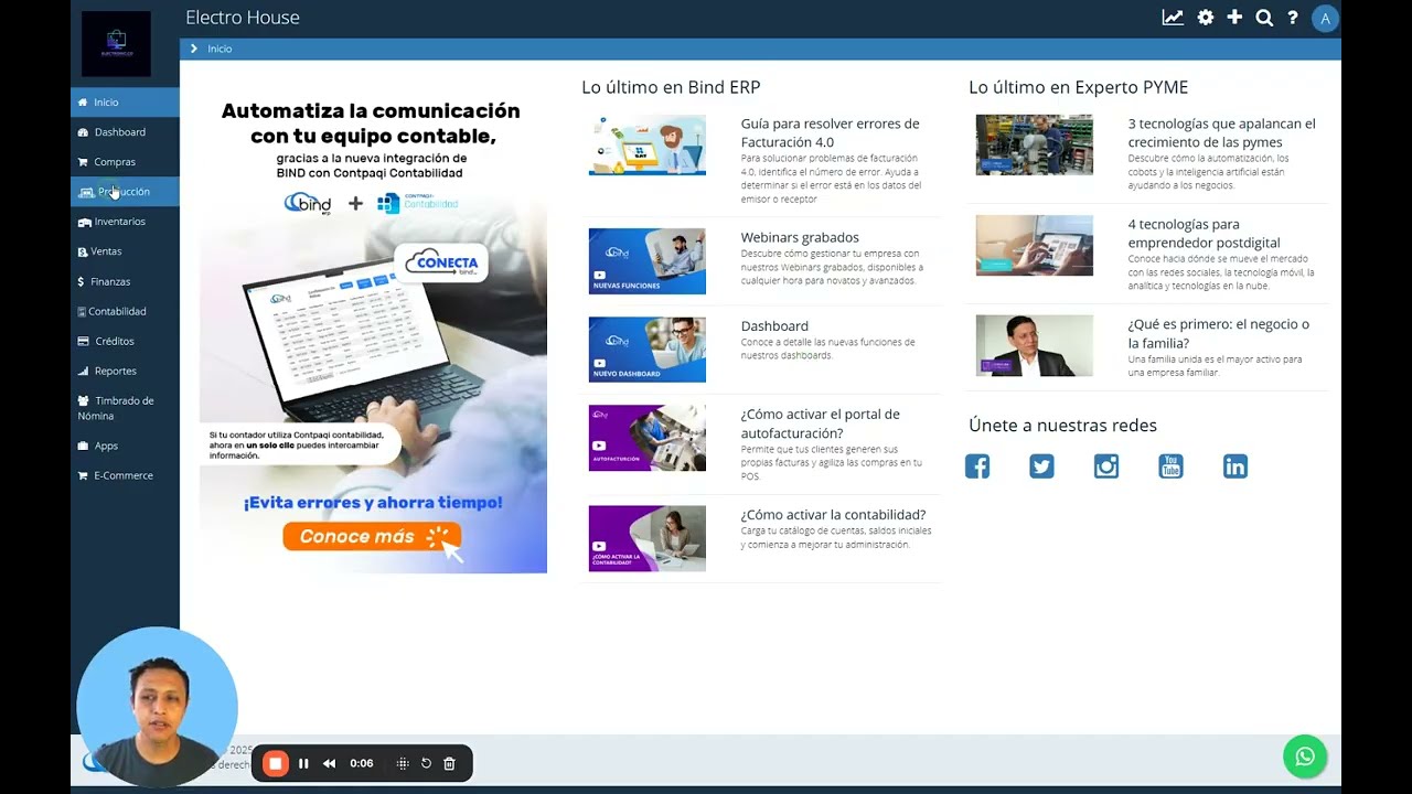 ERP módulo de compras - Como dar de alta un producto - BIND ERP