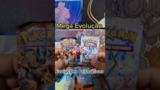 Batalha de Booster Mega evolução VS EVOLUÇÕES PRISMÁTICAS #pokemon #packbattle #pokemoncards #packop