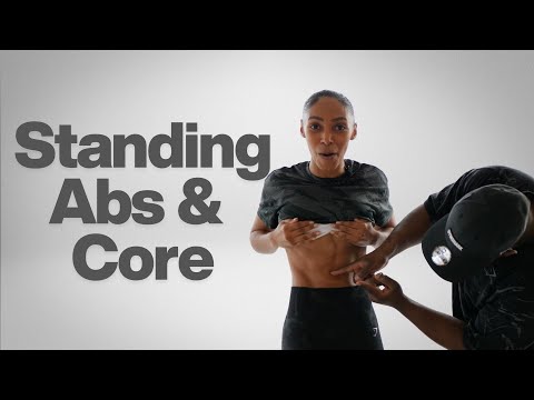 15 Minute NO JUMPING! NO EQUIPMENT! STANDING ABS & CORE WORKOUT 🔥