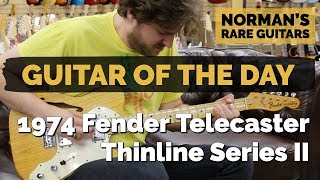 Video thumbnail for Guitar of the Day: 1974 Fender Telecaster Thinline Series II | Norman's Rare Guitars by Normans Rare Guitars