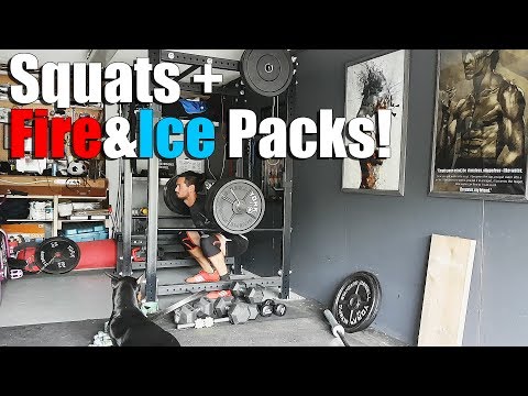 Hot and Cold Therapy, Fire & Ice Packs and Squats Video