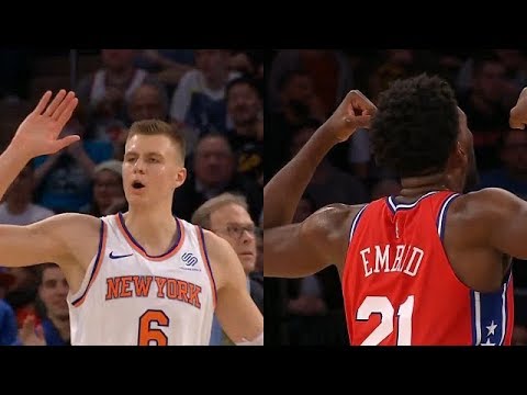 Joel Embiid & Kristaps Porzingis battle on Christmas day | 76ers vs Knicks