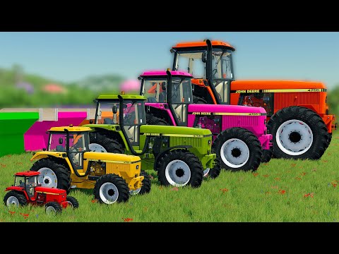 SMALL TO GIANT TRACTORS vs PARKOUR ROUTE - Farming Simulator 22