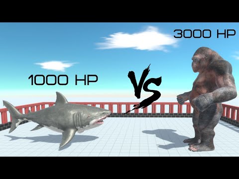 1000 HP Mutant Megalodon Vs 3000 HP Every Giant Unit ARBS | Animal Revolt Battle Simulator