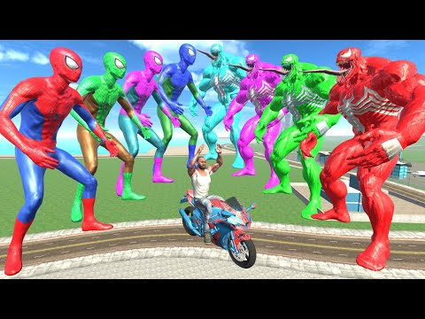 Franklin Found Giant Colorful Spider-Man Bike In Indian Bike Driving 3d