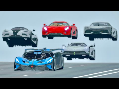 Bugatti Bolide vs Koenigsegg Hypercars - Drag Race 20 KM