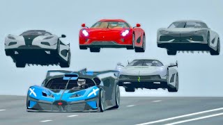 Bugatti Bolide vs Koenigsegg Hypercars - Drag Race