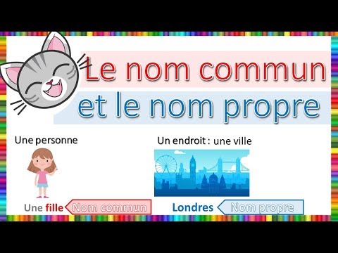 Le nom commun et le nom propre