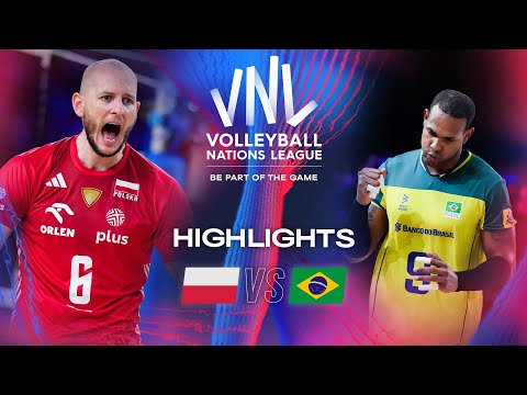 🇵🇱 POL vs. 🇧🇷 BRA - Highlights | Week 2 | Men's VNL 2024
