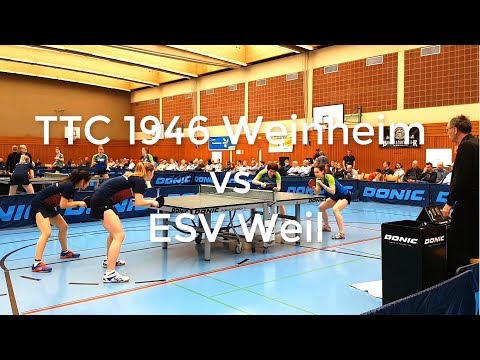 2. Bundesliga Damen: TTC 1946 Weinheim vs ESV Weil  [ 2018/2019 ]