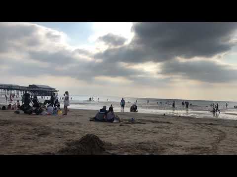 Vlog:Blackpool beach England UK|OLD video children having fun at beach (British seaside)England