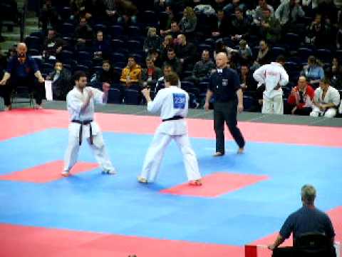 LEVAN TSINTSADZE VS. CEPLA VYTAUTAS  European (Shin)Kyokushin Championship Vilnius 2011