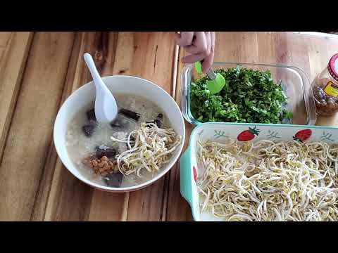 Rice Pork Blood and Pork Meat  Porridge