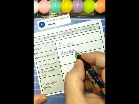 🌙Abeeha Signature 🖋️💯#youtubeshorts #ytshorts #youtube #sign