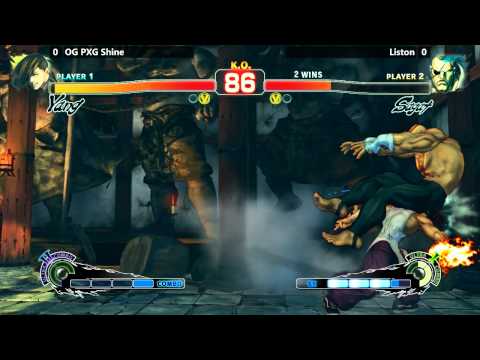USF4 @ NLBC #130 - OG PXG Shine (Yang) vs Liston (Sagat) [720p/60fps]