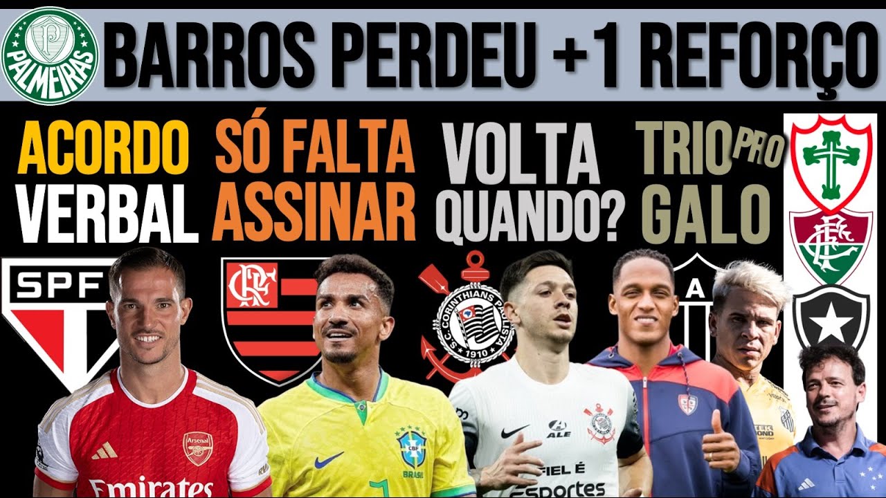SP FECHA LATERAL! DANILO É DO FLA! GARRO VOLTA QUANDO? BARROS PERDEU OUTRO REFORÇO! GALO, ZÊRO, LUSA