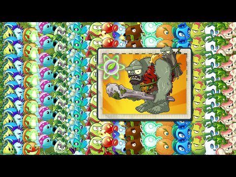 PvZ 2 Сhallenge - Best Plants Max Level Power Up vs Jurassic Gargantuar