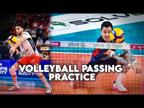 Volleyball Passing Practice - Erik Shoji & Aleksander Sliwka