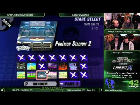 Construct 18 - QTip + Grab2Win vs Muklyfe.Mukfather + Sago - Project M Doubles Loser's Quarters